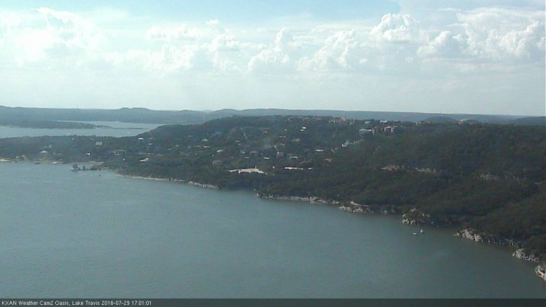 Lake Travis webcam, July 29, 2016 4:10 PM CT