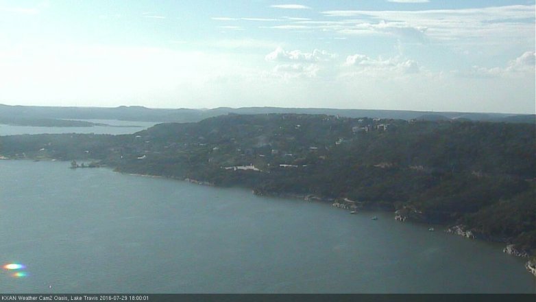 Lake Travis webcam, July 29, 2016 5:20 PM CT