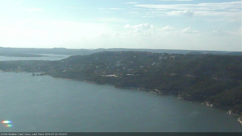 Lake Travis webcam, July 29, 2016 5:35 PM CT