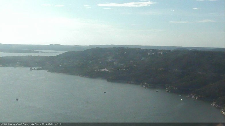 Lake Travis webcam, July 29, 2016 6:00 PM CT