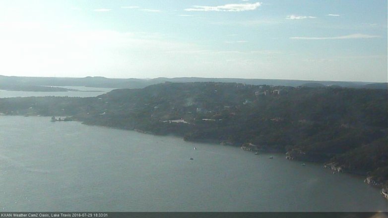 Lake Travis webcam, July 29, 2016 6:05 PM CT