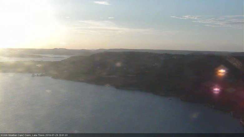 Lake Travis webcam, July 29, 2016 7:15 PM CT