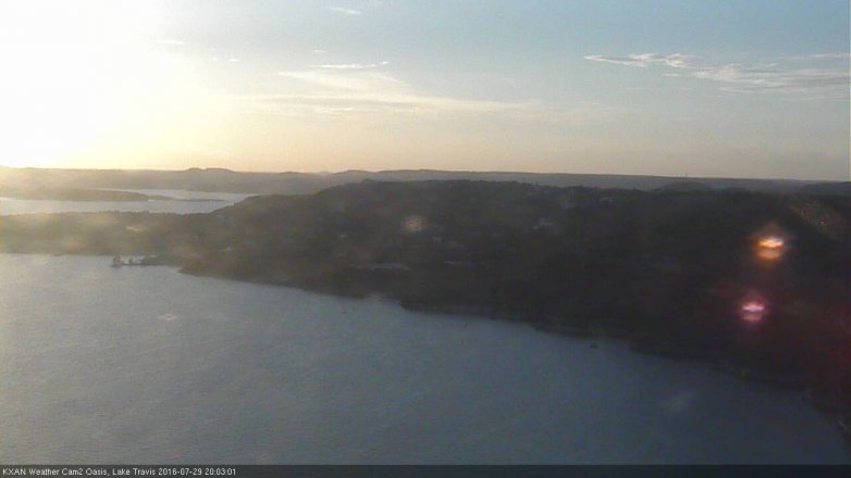 Lake Travis webcam, July 29, 2016 7:25 PM CT