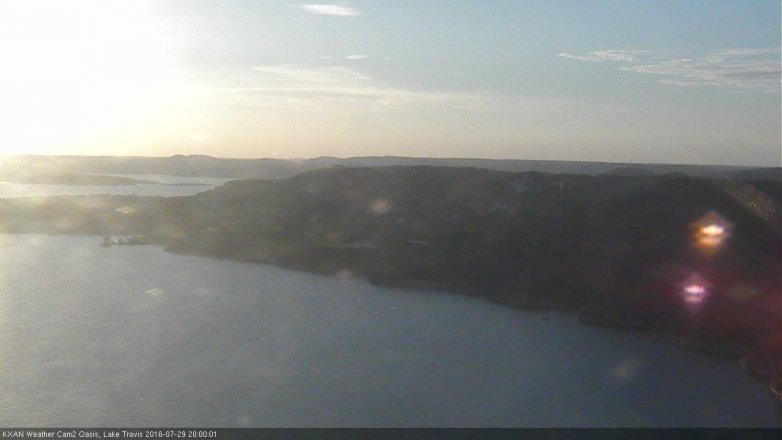 Lake Travis webcam, July 29, 2016 7:30 PM CT