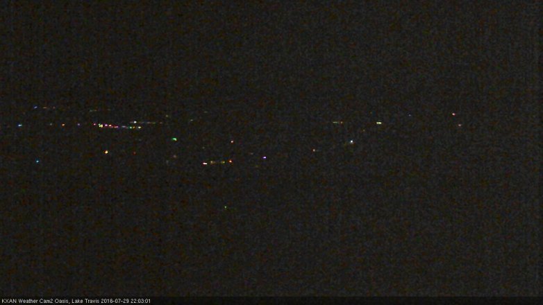 Lake Travis webcam, July 29, 2016 9:20 PM CT