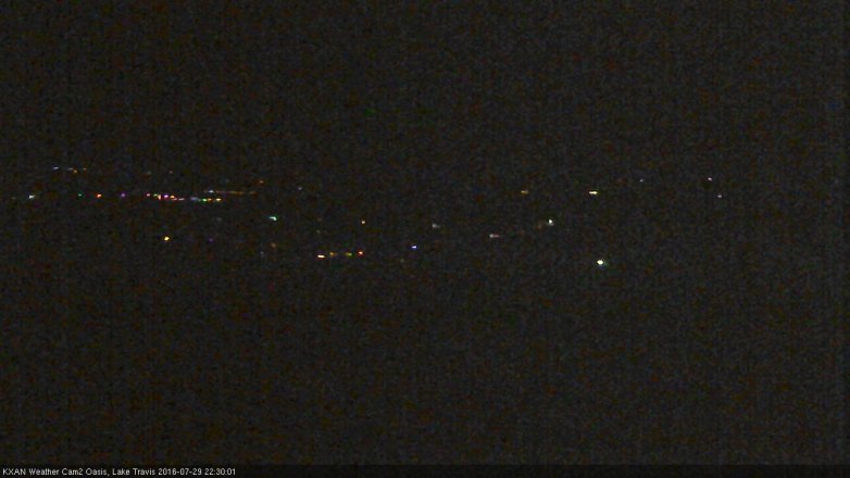 Lake Travis webcam, July 29, 2016 9:40 PM CT