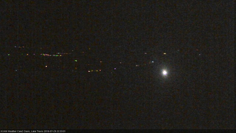 Lake Travis webcam, July 29, 2016 9:45 PM CT