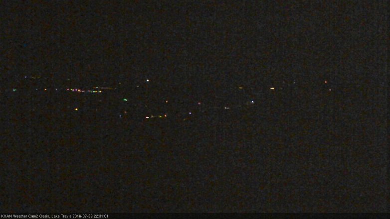 Lake Travis webcam, July 29, 2016 9:55 PM CT