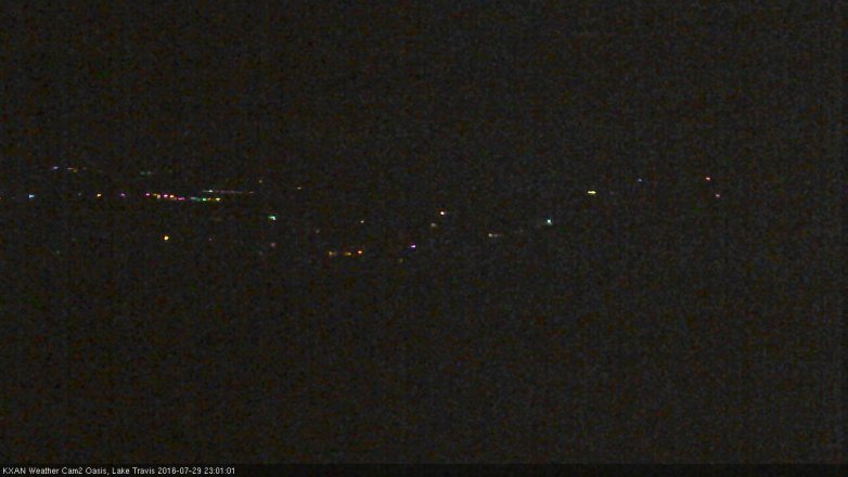 Lake Travis webcam, July 29, 2016 10:20 PM CT