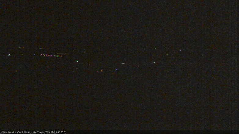 Lake Travis webcam, July 29, 2016 11:35 PM CT