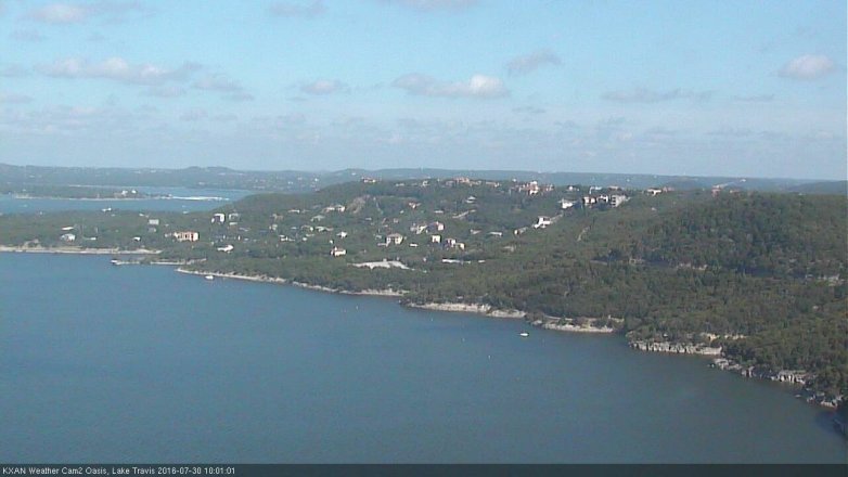 Lake Travis webcam, July 30, 2016 9:05 AM CT