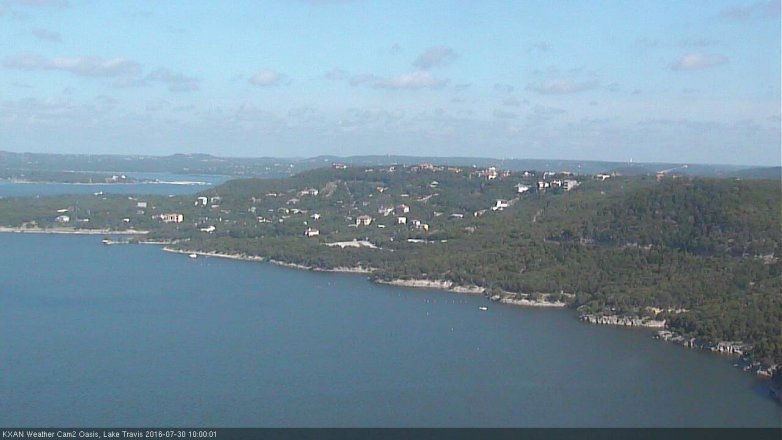 Lake Travis webcam, July 30, 2016 9:30 AM CT