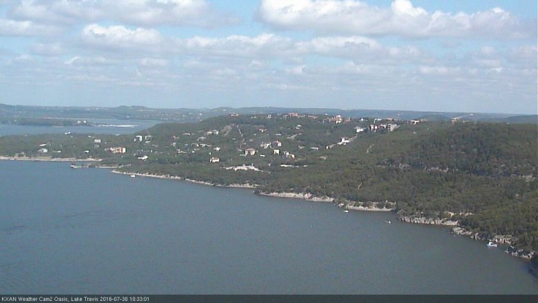 Lake Travis webcam, July 30, 2016 9:40 AM CT