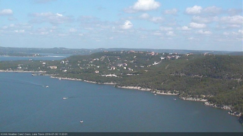 Lake Travis webcam, July 30, 2016 10:25 AM CT