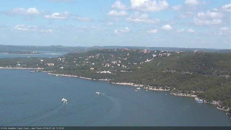 Lake Travis webcam, July 30, 2016 10:50 AM CT