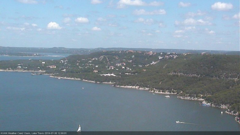 Lake Travis webcam, July 30, 2016 11:10 AM CT