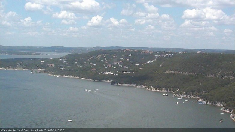 Lake Travis webcam, July 30, 2016 12:35 PM CT