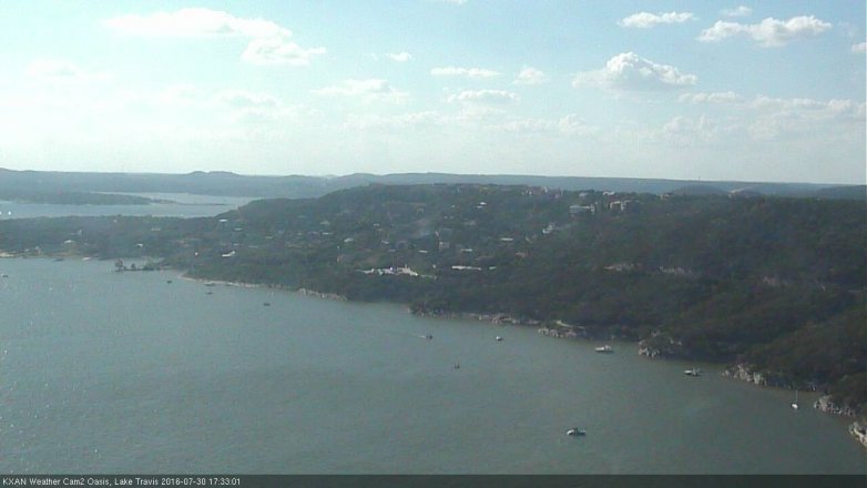 Lake Travis webcam, July 30, 2016 4:50 PM CT