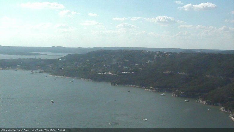 Lake Travis webcam, July 30, 2016 4:55 PM CT