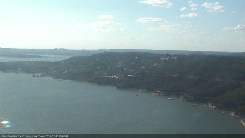 Lake Travis webcam, July 30, 2016 5:15 PM CT