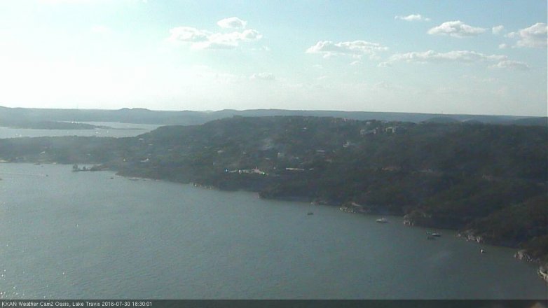 Lake Travis webcam, July 30, 2016 5:35 PM CT