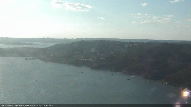 Lake Travis webcam, July 30, 2016 6:10 PM CT