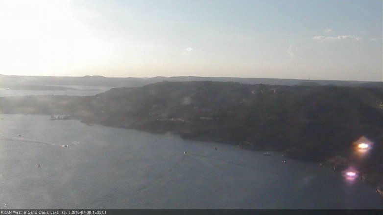 Lake Travis webcam, July 30, 2016 7:00 PM CT