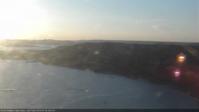 Lake Travis webcam, July 30, 2016 7:25 PM CT