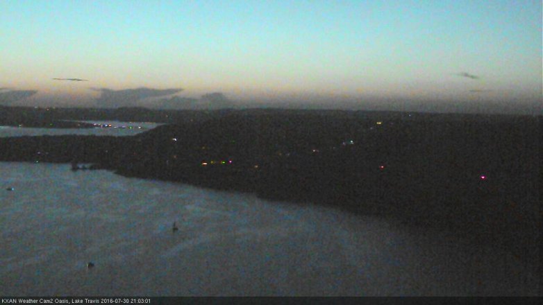 Lake Travis webcam, July 30, 2016 8:20 PM CT