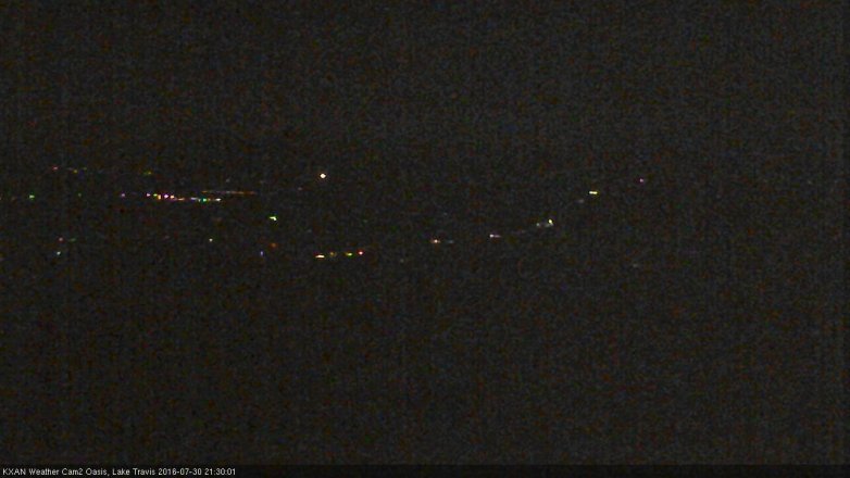 Lake Travis webcam, July 30, 2016 8:45 PM CT
