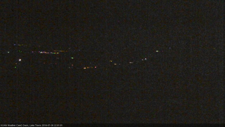 Lake Travis webcam, July 30, 2016 9:05 PM CT
