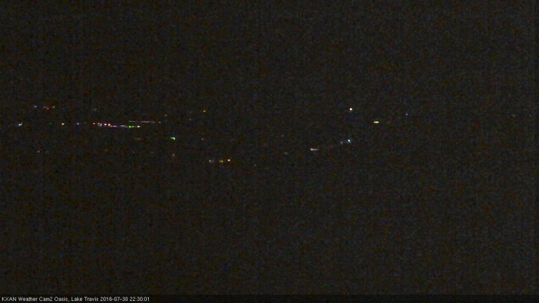Lake Travis webcam, July 30, 2016 9:40 PM CT