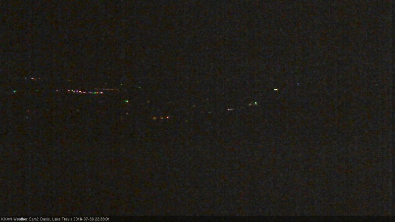 Lake Travis webcam, July 30, 2016 10:00 PM CT