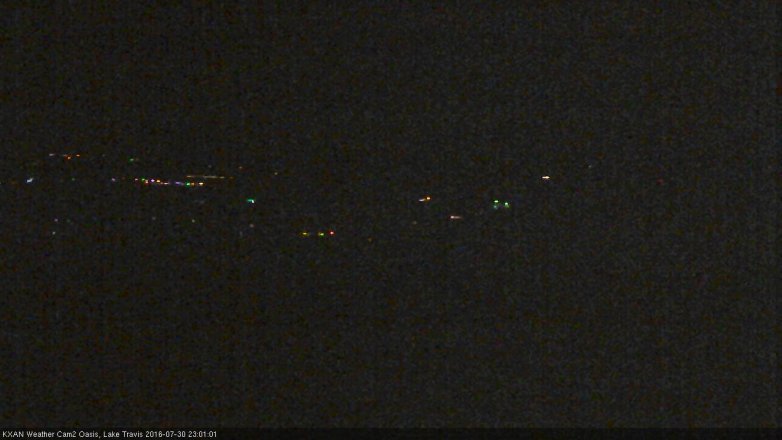 Lake Travis webcam, July 30, 2016 10:05 PM CT