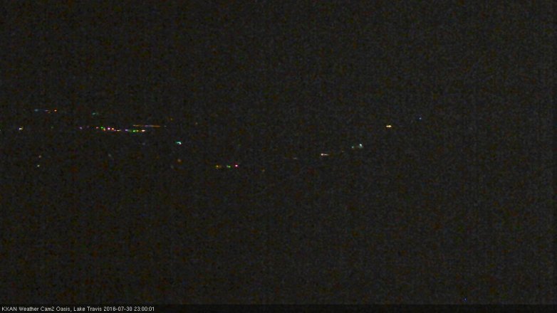 Lake Travis webcam, July 30, 2016 10:30 PM CT