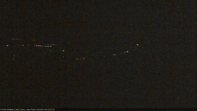 Lake Travis webcam, July 30, 2016 11:00 PM CT