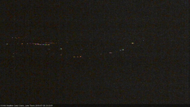 Lake Travis webcam, July 30, 2016 11:05 PM CT