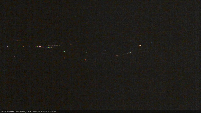 Lake Travis webcam, July 30, 2016 11:10 PM CT