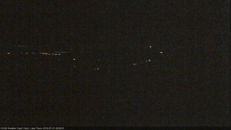 Lake Travis webcam, July 30, 2016 11:25 PM CT
