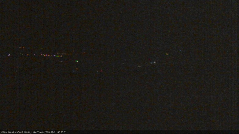 Lake Travis webcam, July 30, 2016 11:30 PM CT