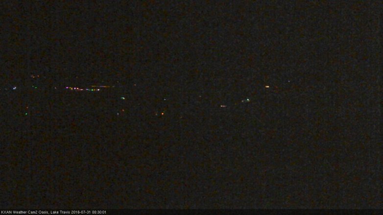 Lake Travis webcam, July 30, 2016 11:40 PM CT