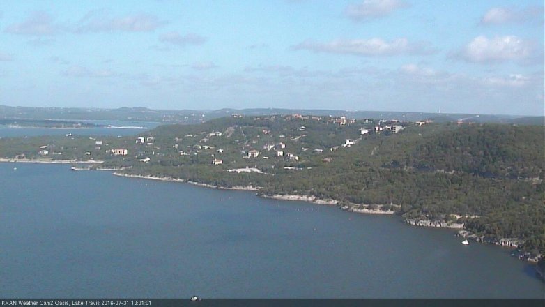 Lake Travis webcam, July 31, 2016 9:05 AM CT