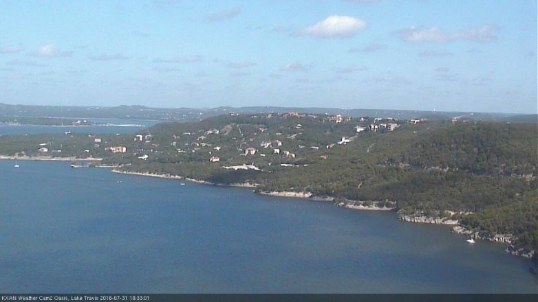 Lake Travis webcam, July 31, 2016 10:05 AM CT