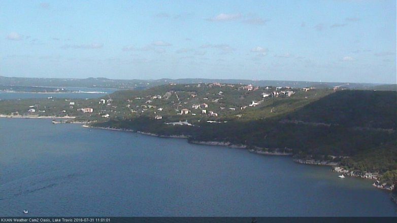 Lake Travis webcam, July 31, 2016 10:10 AM CT