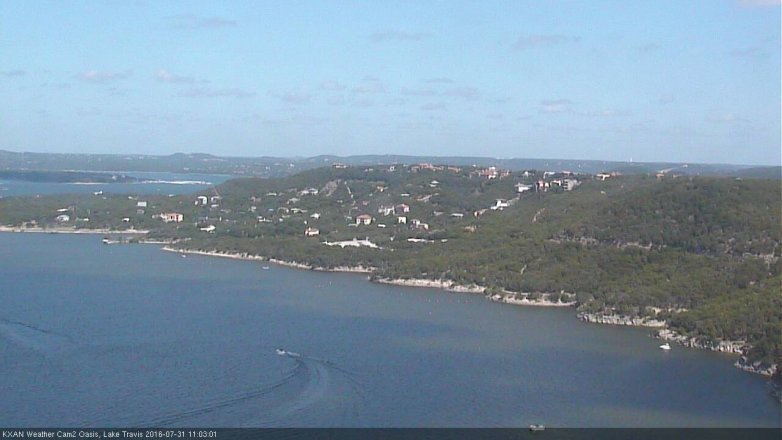 Lake Travis webcam, July 31, 2016 10:15 AM CT