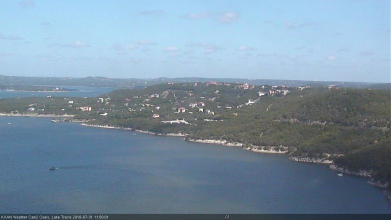 Lake Travis webcam, July 31, 2016 10:20 AM CT