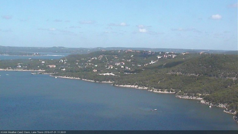Lake Travis webcam, July 31, 2016 10:50 AM CT