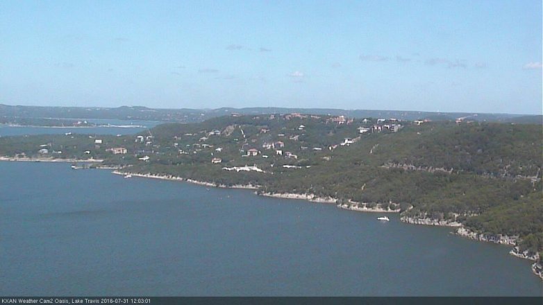 Lake Travis webcam, July 31, 2016 11:25 AM CT