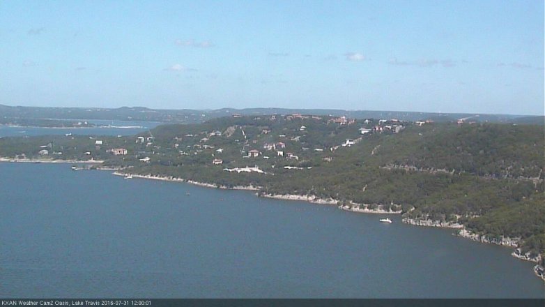 Lake Travis webcam, July 31, 2016 11:30 AM CT