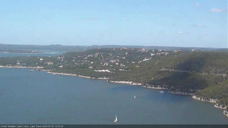 Lake Travis webcam, July 31, 2016 11:35 AM CT